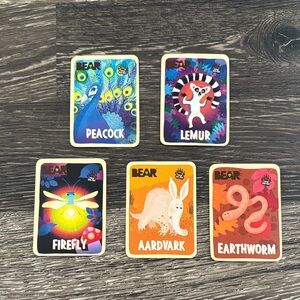 Bear snacks animal trading cards